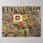 New York Street Scene | Joaquín Torres-García Poster (Voorkant)