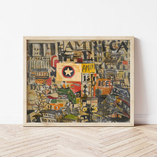 New York Street Scene Joaquín Torres-García Poster