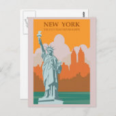 New York  Style Travel Briefkaart (Voorkant / Achterkant)