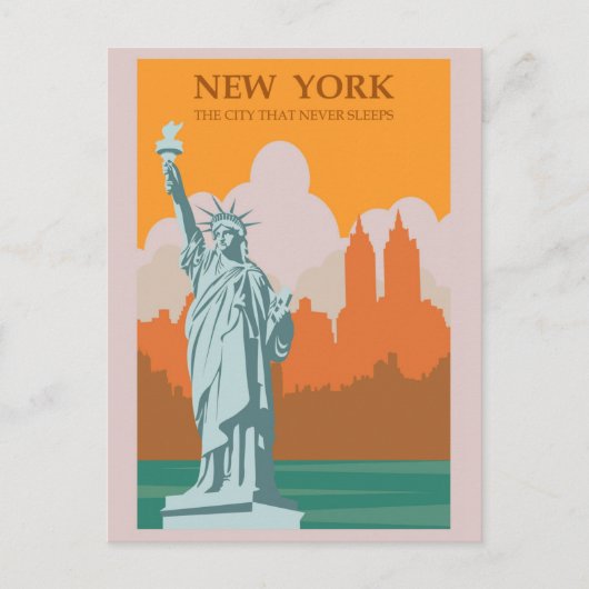 New York  Style Travel Briefkaart (Voorkant)
