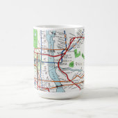New York Subway Map 15 oz Classic White Mok (Center)