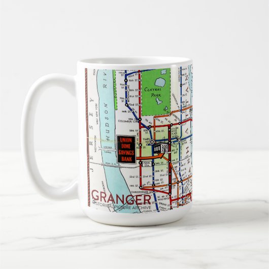 New York Subway Map 15 oz Classic White Mok (Links)