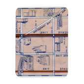 NEW YORK SUBWAY MAP, 1940 2 MAGNEET (Verticaal)