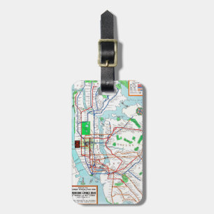 New York: Subway Map, 1940 Bagagelabel