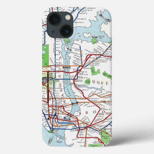 New York: Subway Map, 1940 Case-Mate iPhone Case (Achterkant)