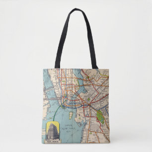 New York Subway Map Canvas tas