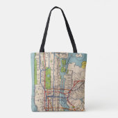  New York Subway Map Canvas tas (Achterkant)