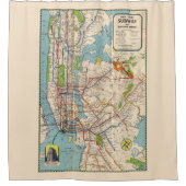  New York Subway Map Shower Curtain Douchegordijn (Voorkant)