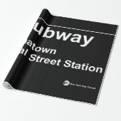 New York Subway Station Cadeaupapier (Uitgerold)