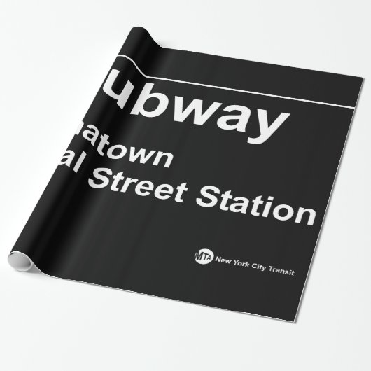 New York Subway Station Cadeaupapier (Uitgerold)