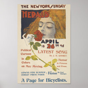 New York Sunday Herald Hoesje Poster