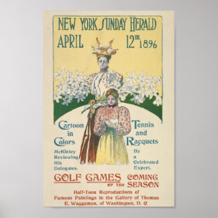 New York Sunday Herald Hoesje Poster