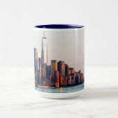 New York Sunset Skyline Uitzicht of World Trade Ce Mok (Midden)