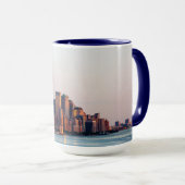 New York Sunset Skyline Uitzicht of World Trade Ce Mok (Voorkant rechts)