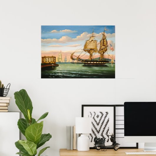 New York Sunset - Thomas Chambers Poster d'art (Bureau à domicile)