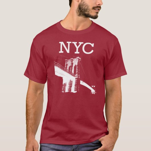 New York T-Shirt Deep Red (Voorkant)