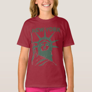 New York T-Shirt Kind Vrijheidsbeeld Biologisch