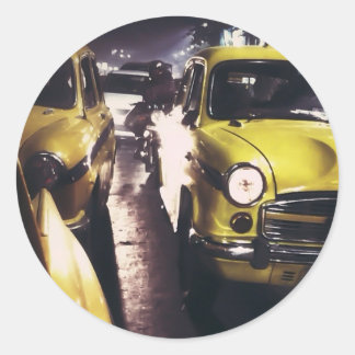 New York Taxi Ronde Sticker