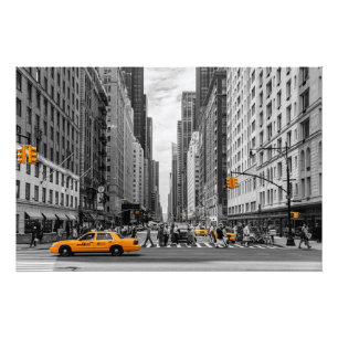 New York Taxi Urban City Color Pop Photographie