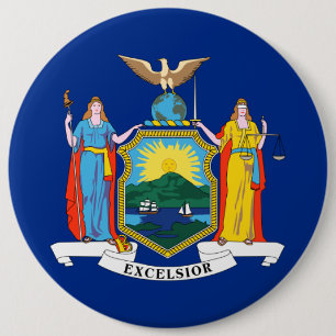 New York: The Empire State, Thuis van de Big Apple Ronde Button 6,0 Cm