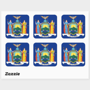 New York: The Empire State, Thuis van de Big Apple Vierkante Sticker