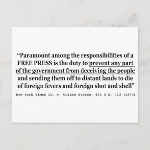 New York Times Co. tegen Verenigde Staten 403 US 7 Briefkaart