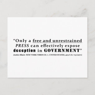 New York Times Co. tegen Verenigde Staten 403 vs.  Briefkaart