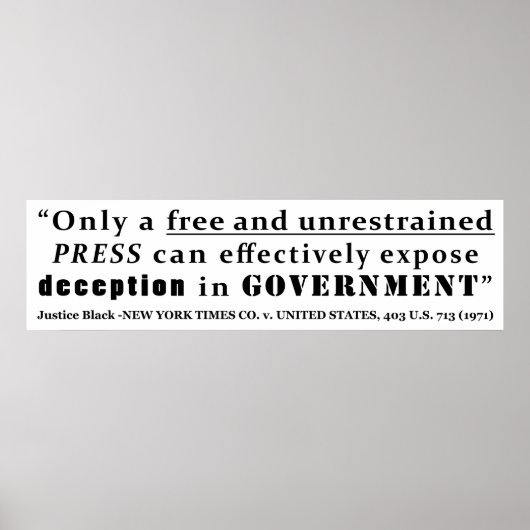 New York Times Co. tegen Verenigde Staten 403 vs.  Poster (Voorkant)