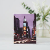 New York Times Square verkeer 's nachts Briefkaart (Staand voorkant)