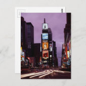 New York Times Square verkeer 's nachts Briefkaart (Voorkant / Achterkant)