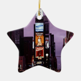 New York Times Square verkeer 's nachts Keramisch Ornament