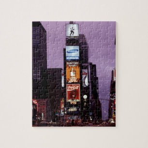 New York Times Square verkeer 's nachts Legpuzzel