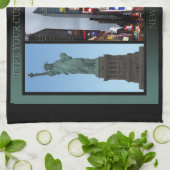 New York Towel Aangepaste NYC Landmark Tea Towel Theedoek (Gevouwen)