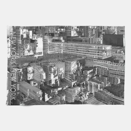 New York Towel Aangepaste NYC Souvenir Tea Towel Theedoek (Horizontaal)