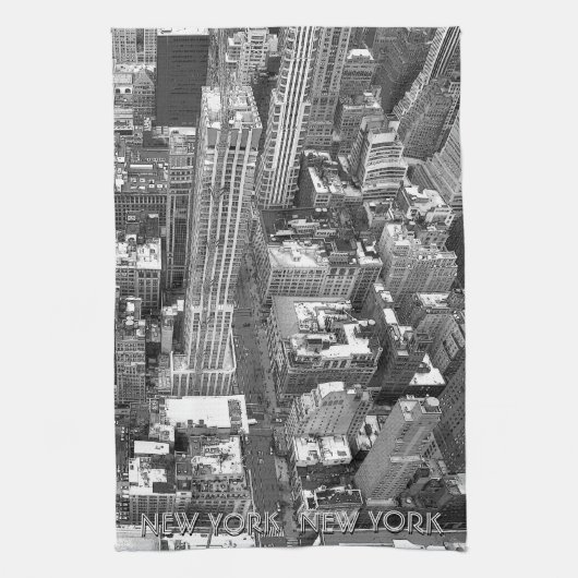 New York Towel Aangepaste NYC Souvenir Tea Towel Theedoek (Verticaal)