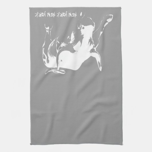 New York Towel Aangepaste NYC Souvenir Tea Towel Theedoek (Verticaal)