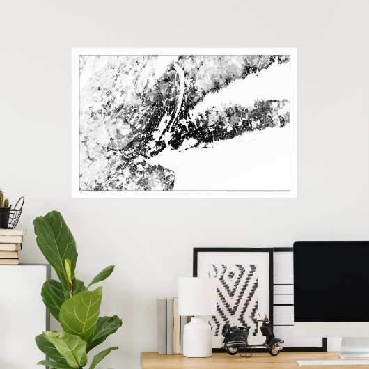 New York Tri-State Census Dotmap Poster (Thuiskantoor)
