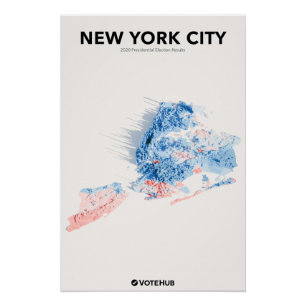 New York - Uitslag presidentsverkiezingen 2020 Perfect Poster