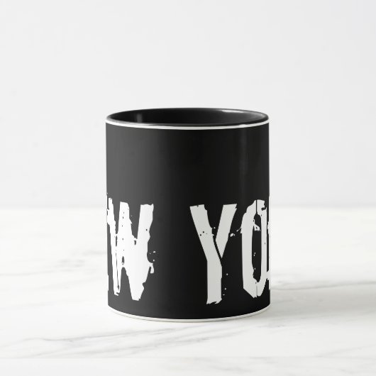 New York - Urban Style Black en White Mok (Midden)