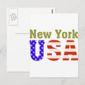 New York USA! Briefkaart (Voorkant / Achterkant)