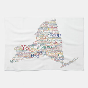 New York USA Slang Word Art Map Theedoek