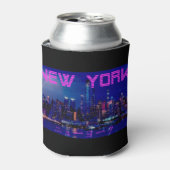 New york Vaporwave Retro Blikjeskoeler (Blikje Voorkant)