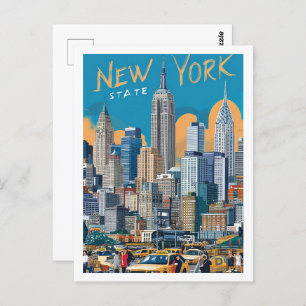 New York Verenigde Staten Beroemde Reisplaats Briefkaart