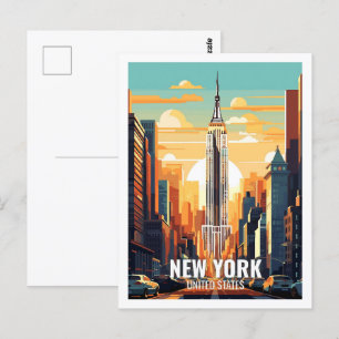 New York Verenigde Staten Beroemde Reisplekken Briefkaart