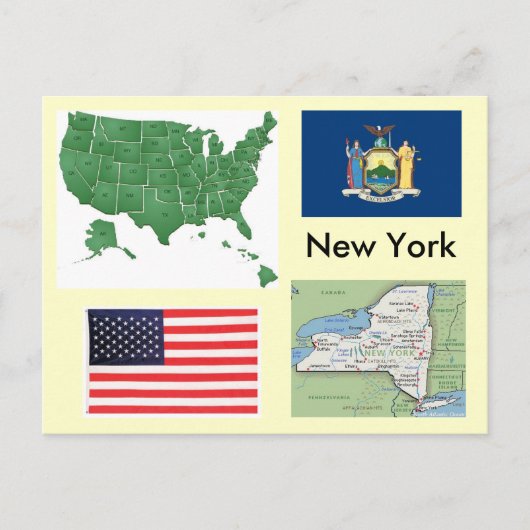 New York, Verenigde Staten Briefkaart (Voorkant)