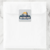 New York, Verenigde Staten Vierkante Sticker (Tas)