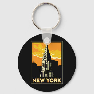 new york verenigde staten vs  retro - reizen sleutelhanger