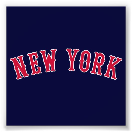 New York Versus Boston Rivalen Foto Afdruk (Voorkant)