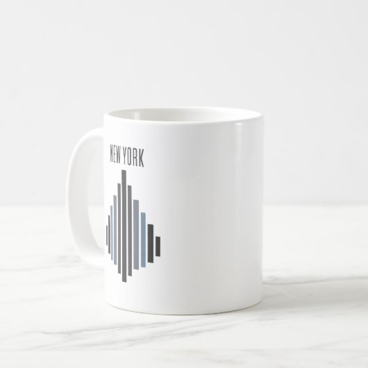 NEW YORK — Vertical Rhythm Koffiemok (Voorkant links)