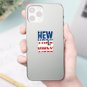  New York vibes USA flag Statue of Liberty sticker (Téléphone)